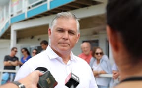 Rodney MP Mark Mitchell makes his announcement that he is running for the role of leader of the National party.
