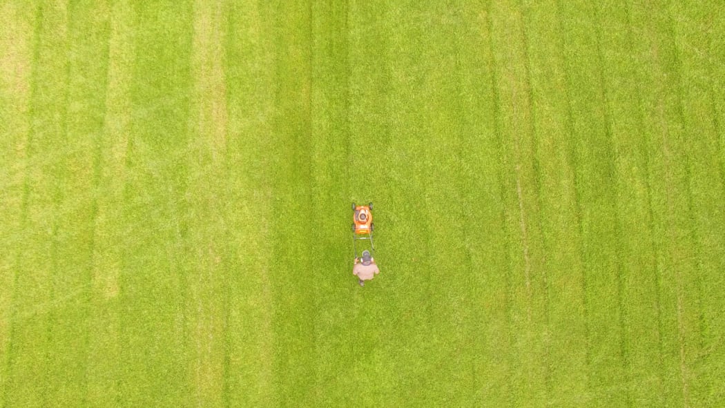 Mower shot from drone 3