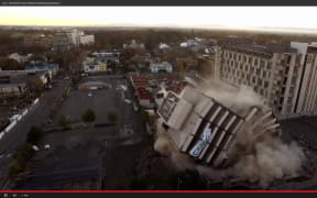 The Christchurch police station implosion.