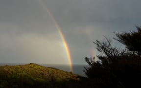 The hills above Anchorage - one of few private enclaves in the Abel Tasman National Park.