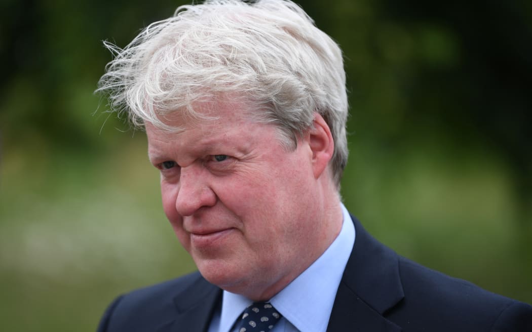 Charles Spencer, brother of Britain's Princess Diana arrives at Kensington Palace for the unveiling of a new statue to his sister on what have been Princess Diana's 60th birthday in London on July 1, 2021. Princes William and Harry will unveil a new statue of their mother, Princess Diana in the garden of Diana's former London home at Kensington Palace, in a stripped-back ceremony due to the coronavirus pandemic. (Photo by Daniel LEAL / AFP)