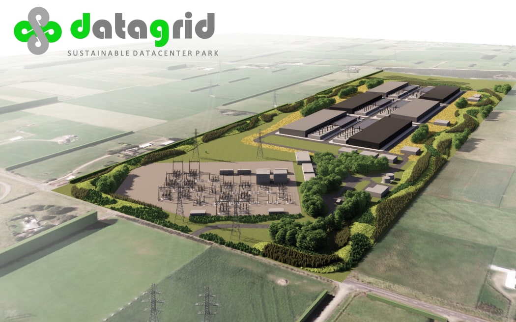 An artist's impression of what the data center will look like.