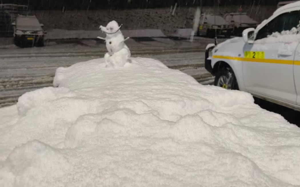 There has been enough snow to make a snowman in parts of NSW.