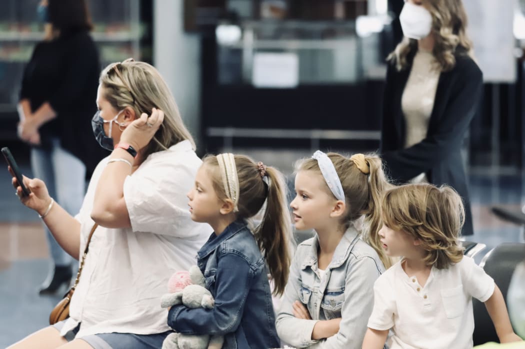 Emotional scenes at Auckland Airport after after the first fights from across the Tasman landed since the border reopening on 13 April 2022.