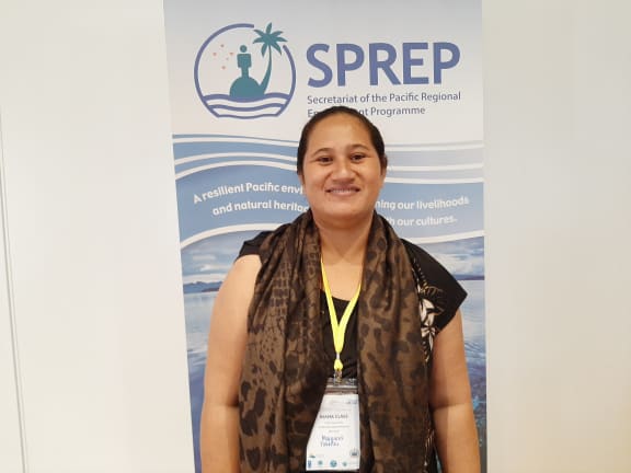 Margaret Paul of the Tokelau meteorology service.