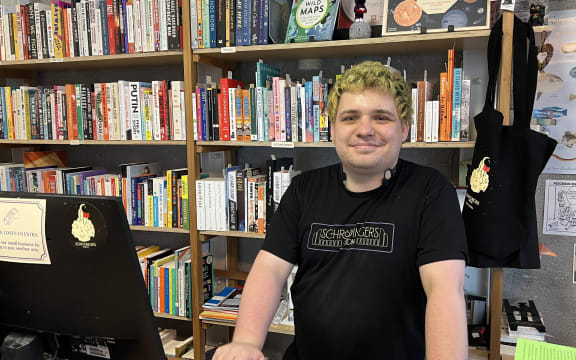 Josh from Schrödinger's Books in Petone