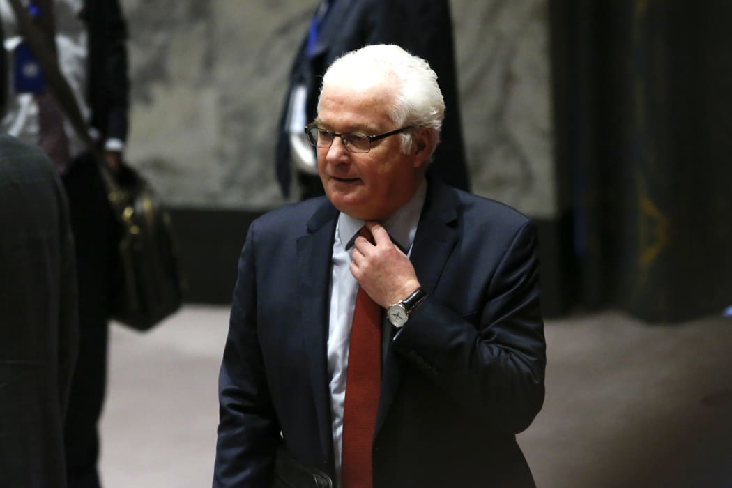 Russia's ambassador to the UN Vitaly Churkin, pictured at the UN headquarters in New York in December 2016.
