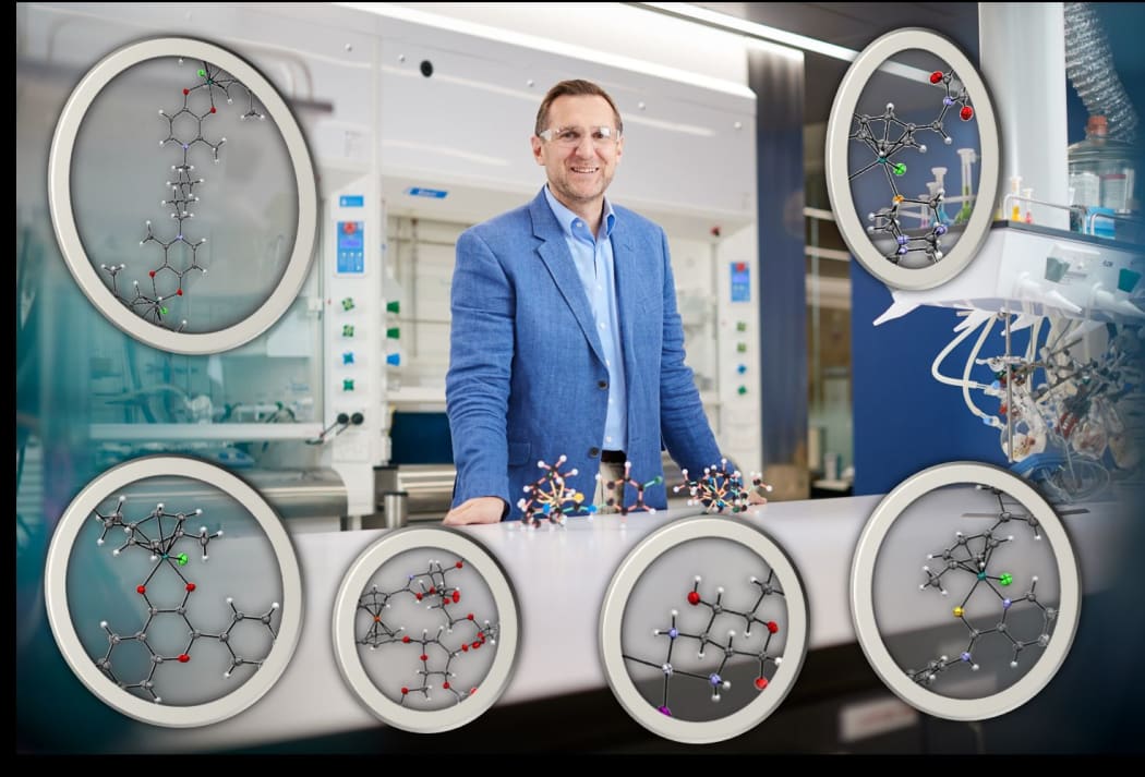 Christian Hartinger with some of his favourite molecules.