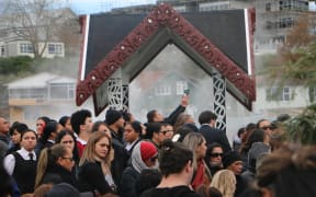 Hundreds of people gathered today to farewell Talei Morrison, 42, who is recognised for leading a national campaign in her fight against cervical cancer.