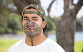 Eru Kapa-Kingi, photographed on the Lower Treaty Grounds at Waitangi, February 2025.