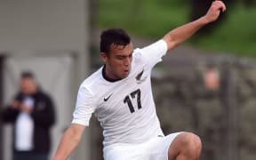 The Junior All Whites Clayton Lewis in action.