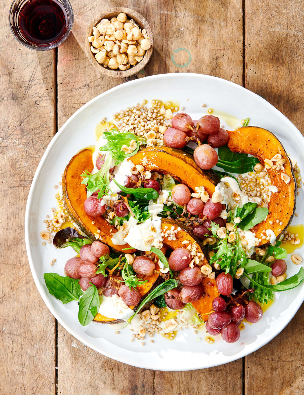 Roasted Pumpkin, Buckwheat and Herb Salad (gf) (v)