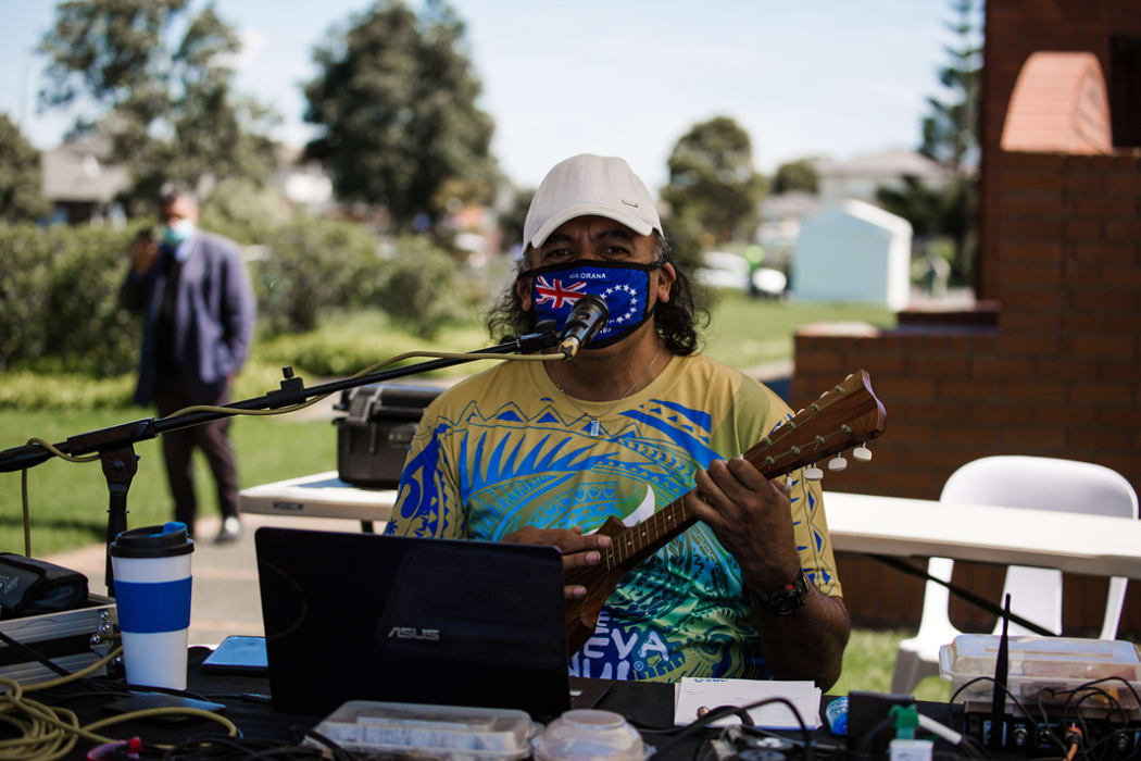 Entertainment at the Cook Islands Māngere Vaccination Drive Thru.
