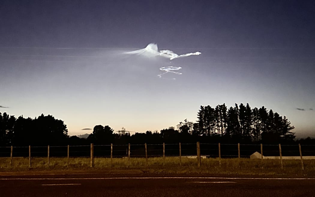 something in the sky. Photo taken from Hamilton airport looking south