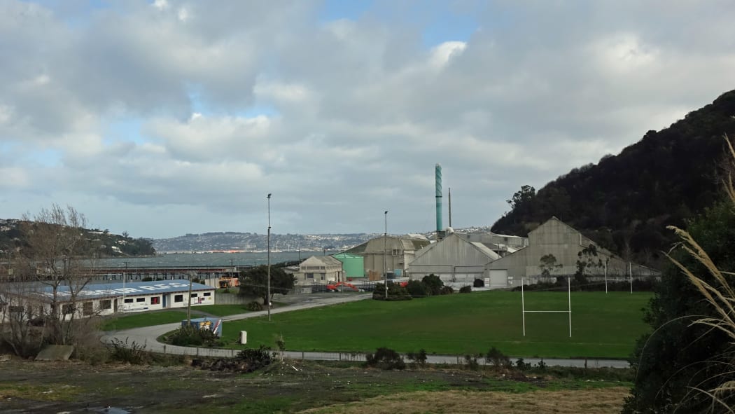Moller Park, with Ravensdown's sheds in the background.