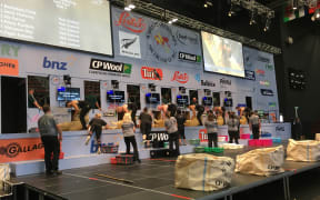 Shearers get down to business at the world shearing championships.