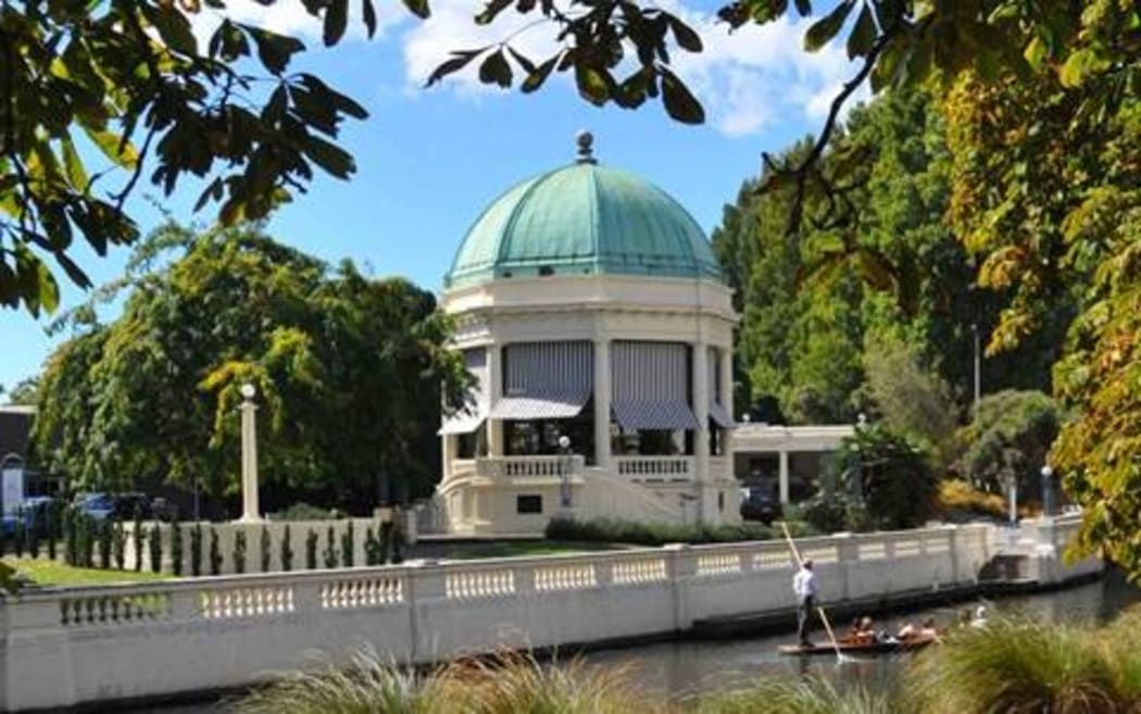 The Thomas Edmonds Band Rotunda in Christchurch before the earthquakes.