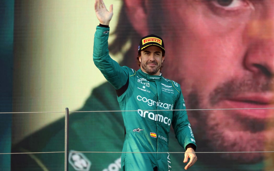 Aston Martin Formula 1 driver Fernando Alonso of Spain.