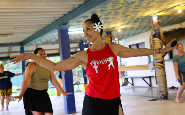 CC Tamure Fitness instructor Maria Ngatikao.