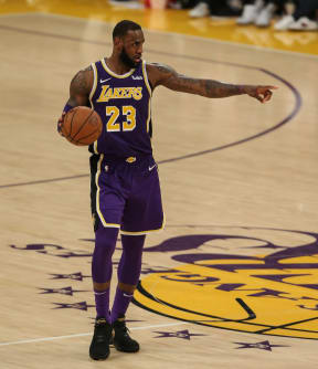 LeBron James of the Los Angeles Lakers