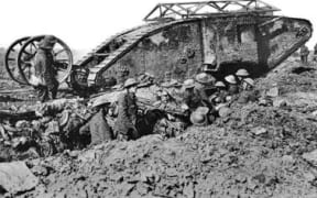 British Mark 1 tank near Thiepval, 25 September 1916
