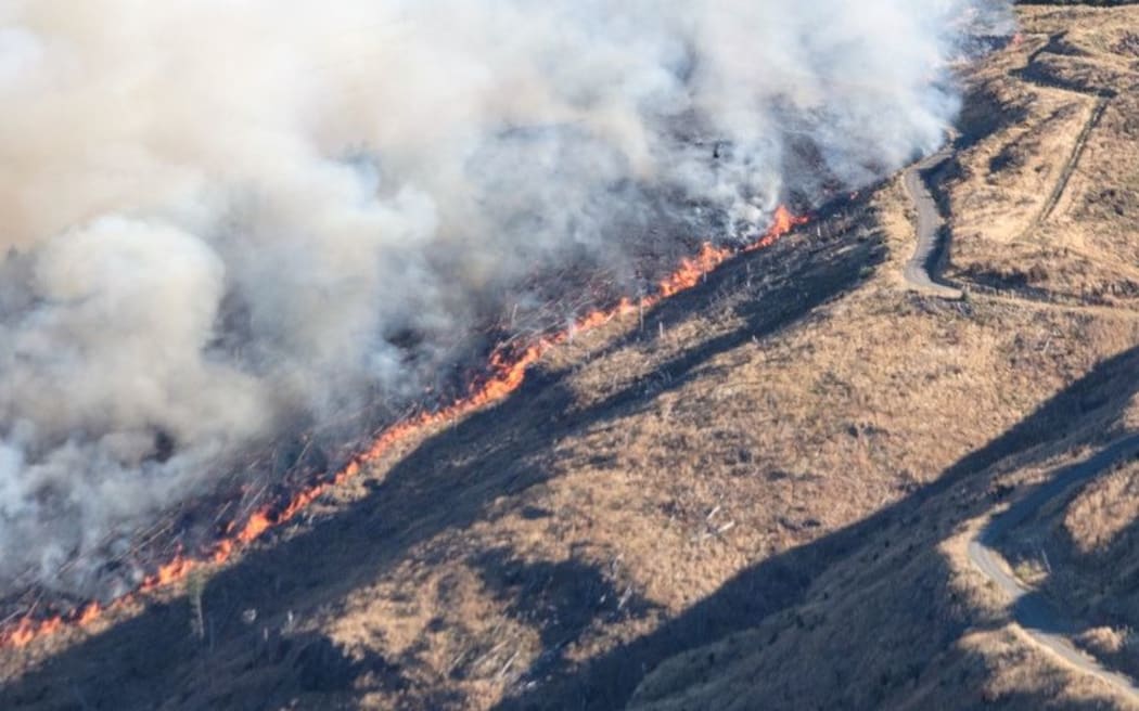 The Port Hills fire on 14 February 2024.