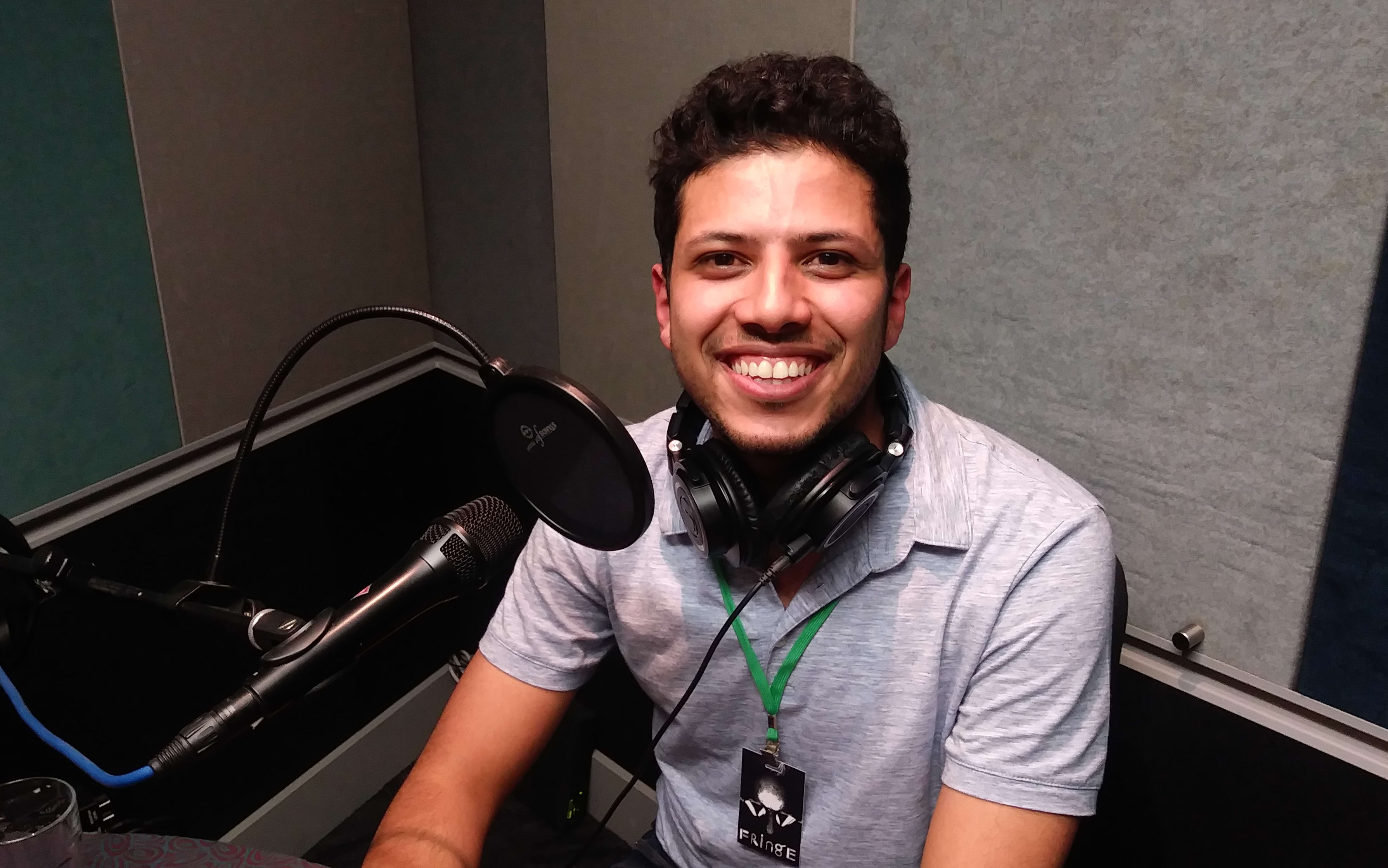 Comedian Ally Baharoon in RNZ Auckland.
