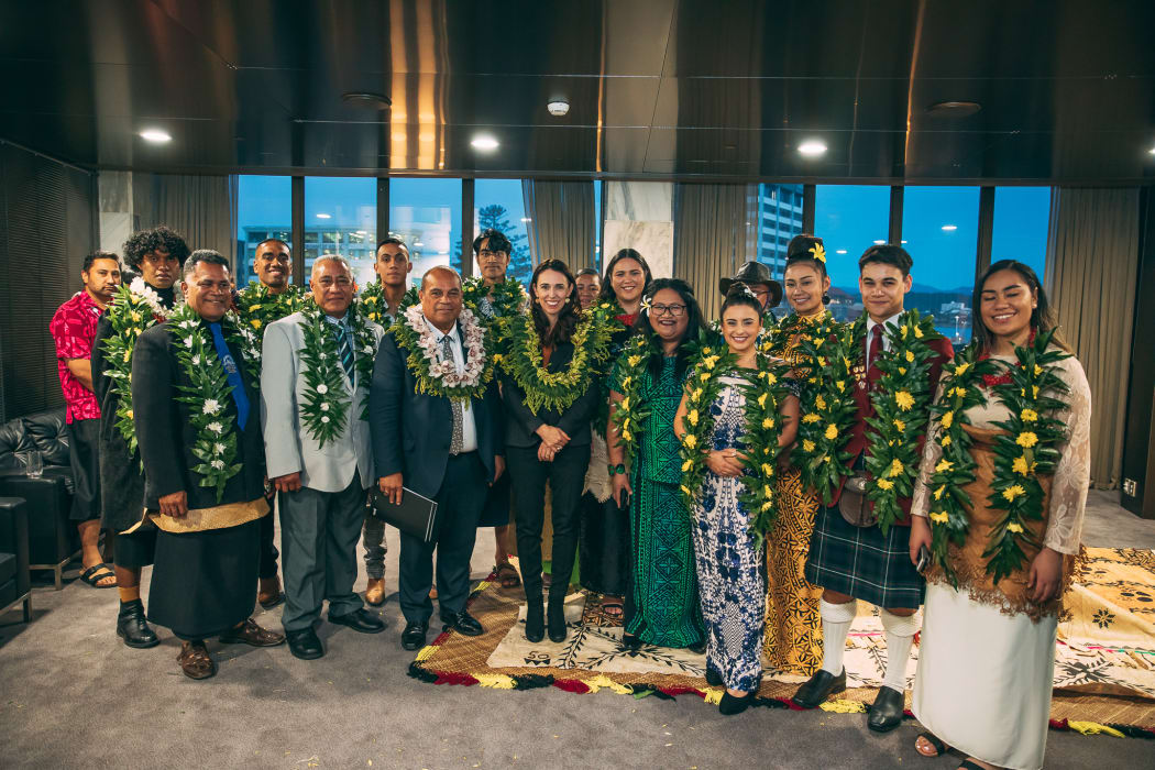 Prime Ministers Pacific Youth Awards winners with Minister of Pacific People's Aupito Su'a William Sio