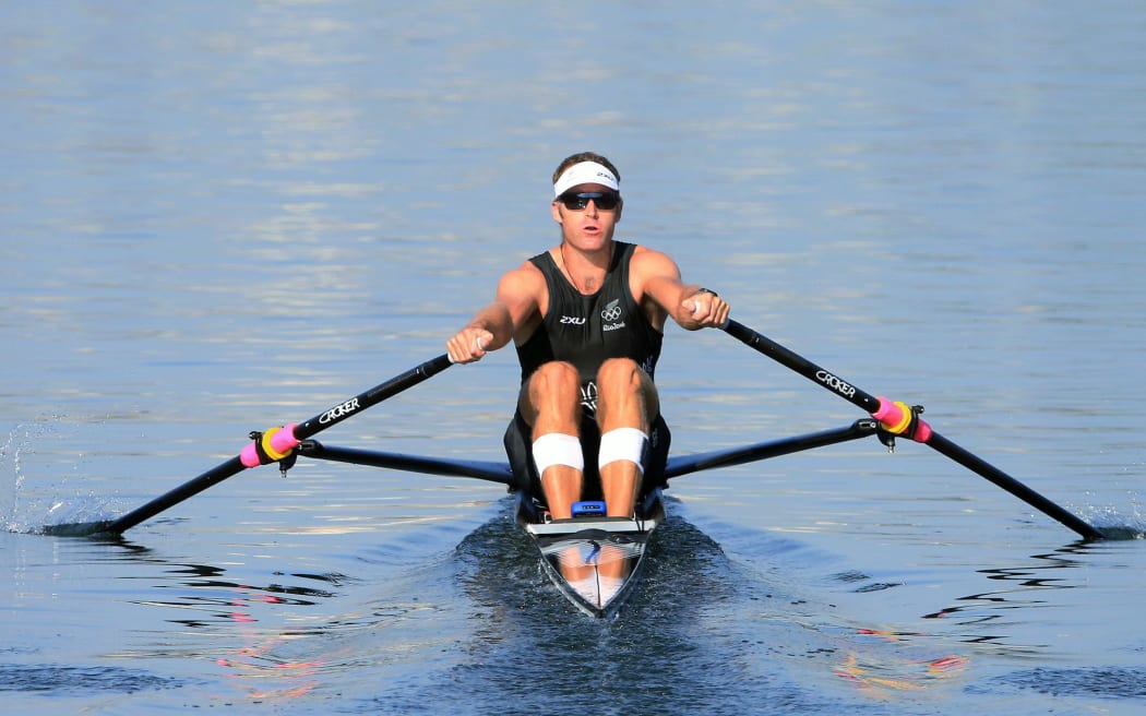 Mahe Drysdale in the men's single sculls at the Rio 2016 Olympics.