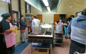 People who showed up to be vaccinated were given a free meal