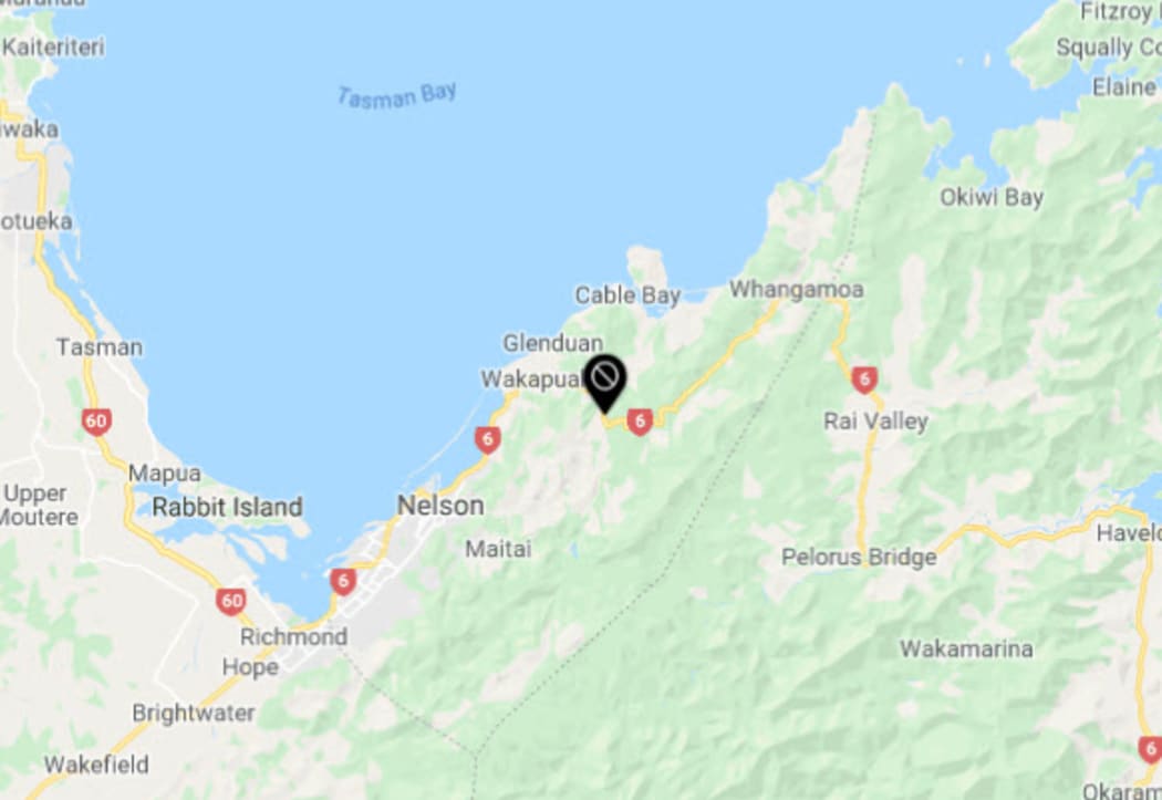 A slip in Nelson on State Highway 6, between Hira and Whangamoa, has shut the road.