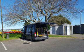 The carpark where one Dargaville family have been camping out.
