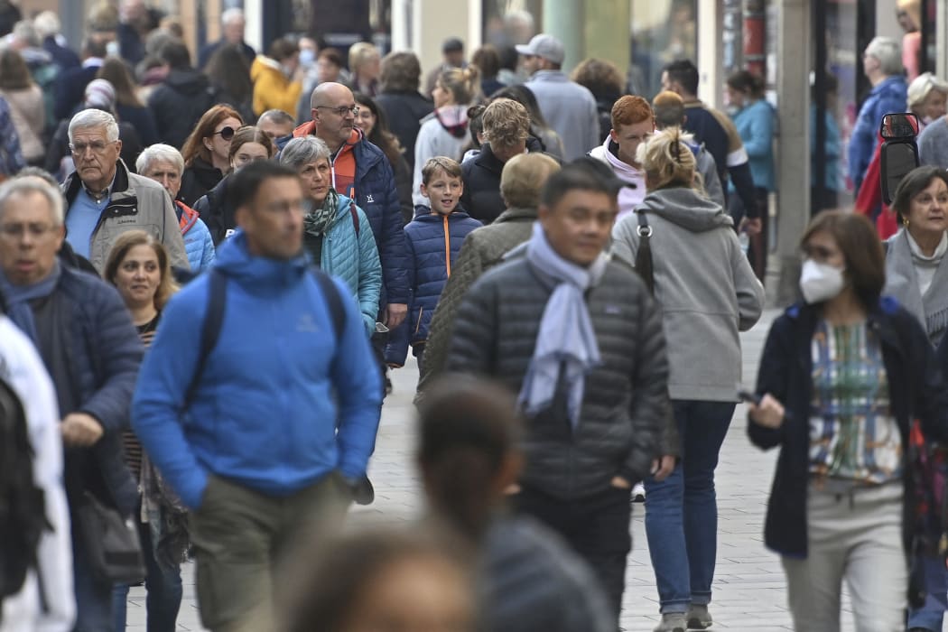 Pedestrian zones in Munich on 18 October 2021.