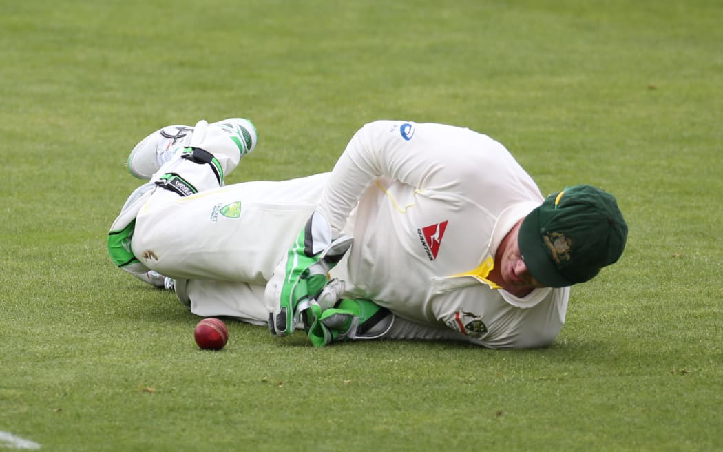 Australian wicketkeeper Brad Haddin drops Joe Root in first Ashes test in Cardiff in 2015.