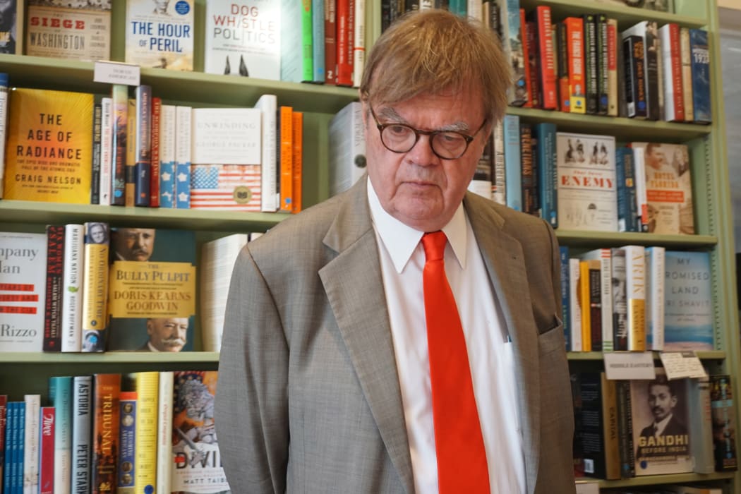 US radio show host and author Garrison Keillor at an autograph session in Los Angeles in 2014.