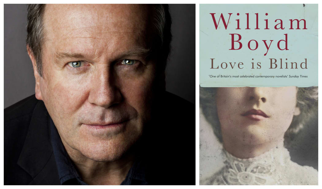 Author William Boyd and his latest book, Love is Blind
