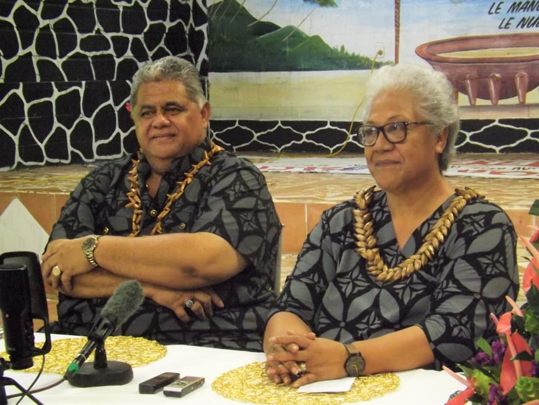 New FAST leader Fiame Naomi Mata'afa (right) and deputy, Laauli Leuatea Polataivao Schmidt