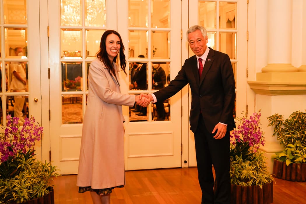 Prime Minister Jacinda Ardern meets with Singapore Prime Minister Lee Hsien Loong in Singapore. 19/04/22
