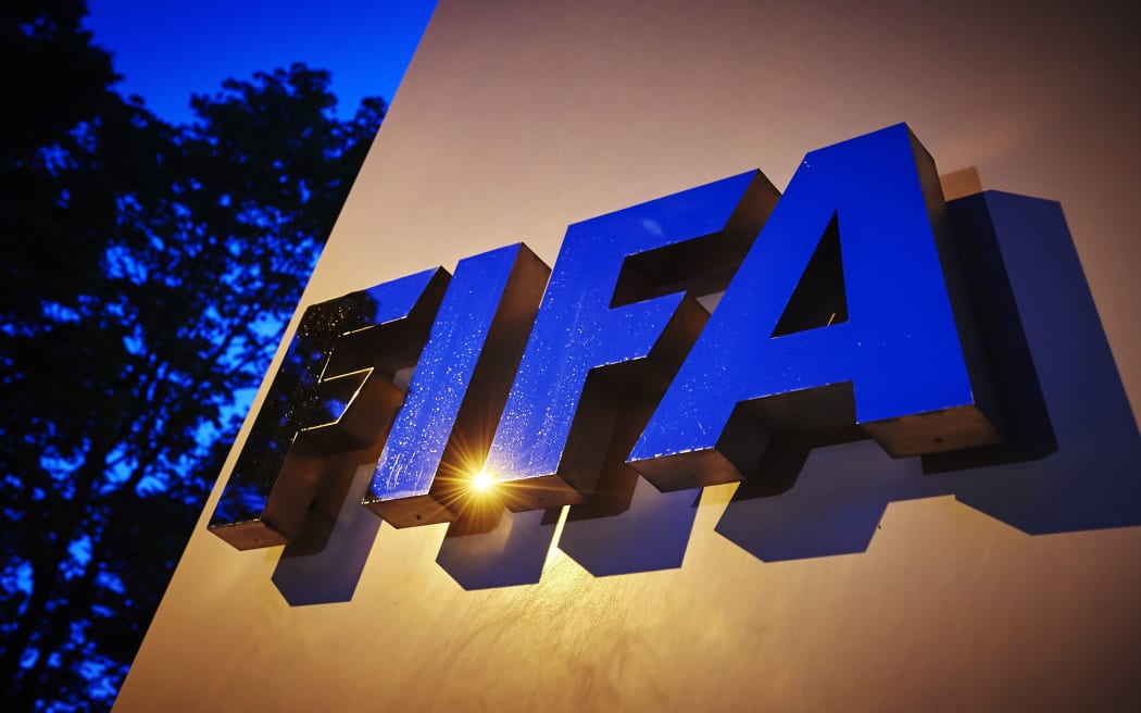 Sign at Fifa's Zurich headquarters.