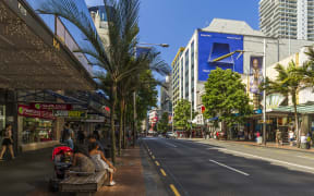 Auckland, New Zealand - January 04, 2019: People walking on Queen Street in Auckland CBD, New Zealand.