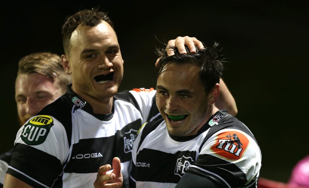 Israel Dagg and Zac Guildford playing for Hawke's Bay.