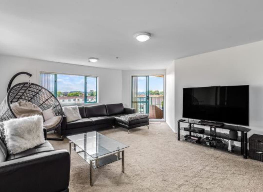 Inside the two-bedroom apartment.