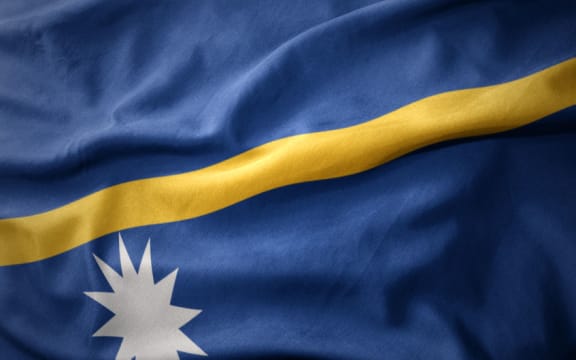 National flag of Nauru.