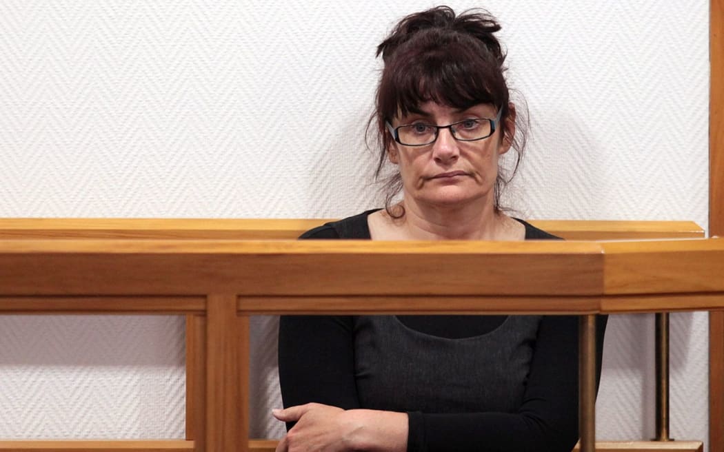 Lucille Scollay in the dock at the high court in Christchurch.