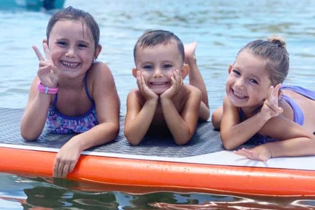 The three children of Hannah and Rowan Baxter, Lainah, 6, Trey, 3, and Aaliyah, 4.