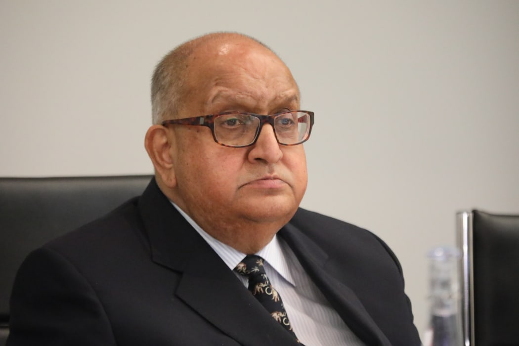 Sir Anand Satyanand at the hearing of the Royal Commission Abuse in Care inquiry.