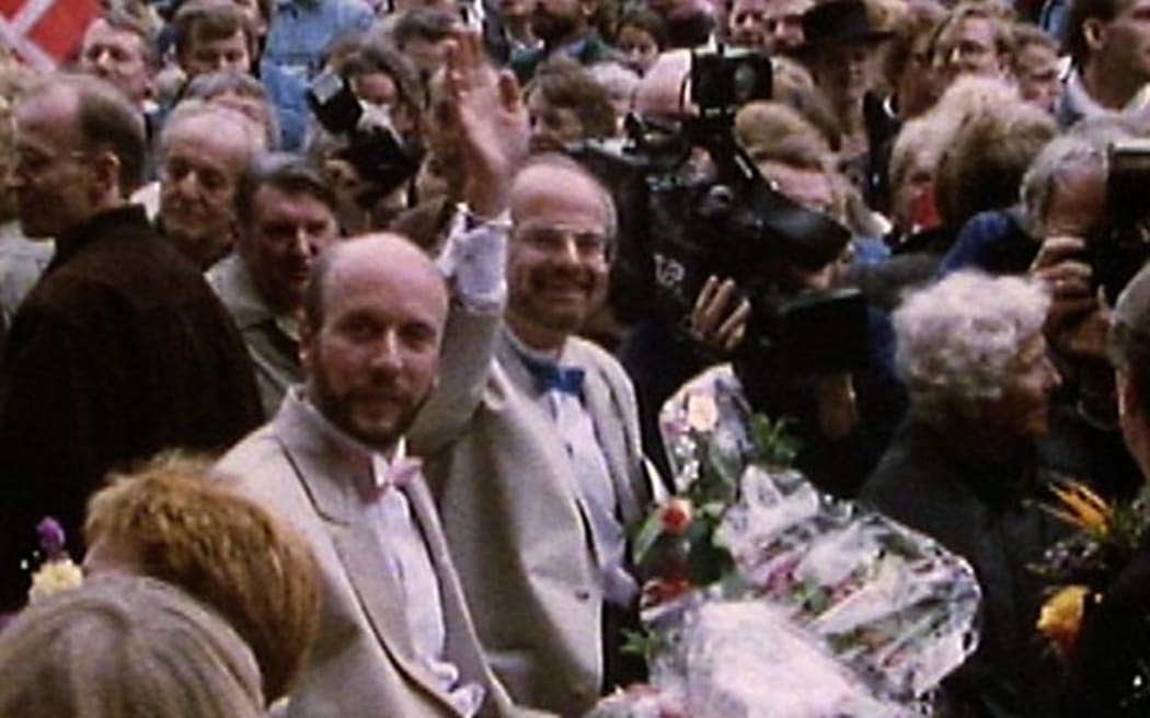 Ivan Larsen and Ove Carlsen, the first same sex civil union partnership in Denmark
