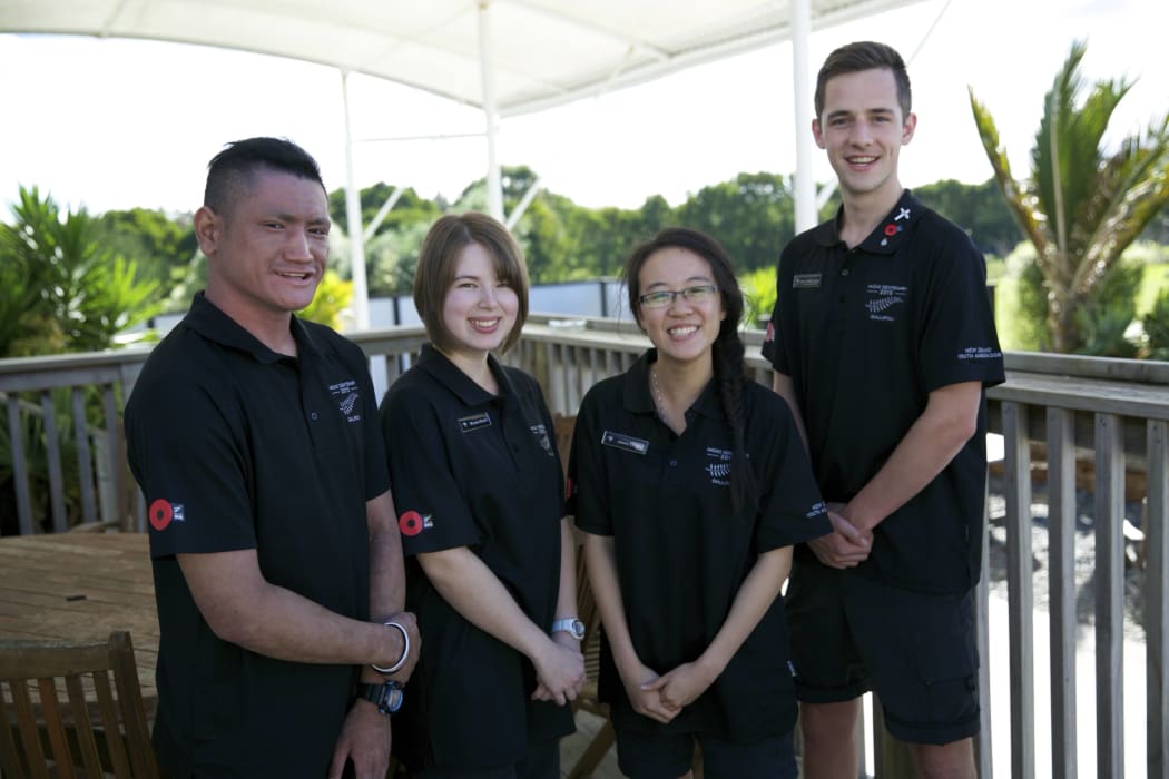 (L-R) Sone, Michaela, Jessie and James - four of New Zealand's 25 youth ambassadors
