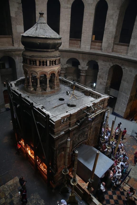Restorations have finally begun on the ancient tomb in Jerusalem where Christians believe Jesus was buried.