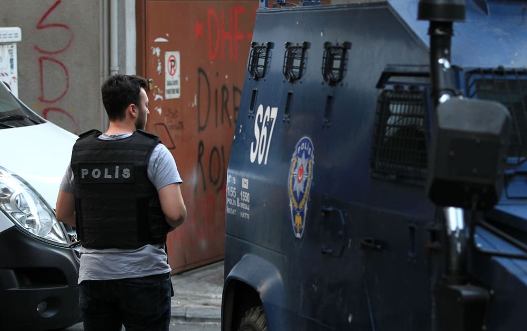 Istanbul Police Department's Anti-Terrorism Unit conducts an air-supported anti-terror operation across Istanbul on 24 July 2015.